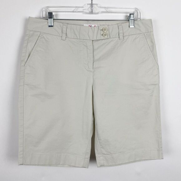 VINEYARD VINES Pale Beige Stone Performance Everyday Bermuda Shorts - Size 10 - Picture 1 of 3